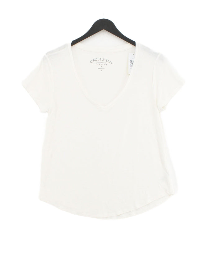 Aeropostale Women's T-Shirt M White Rayon with Spandex
