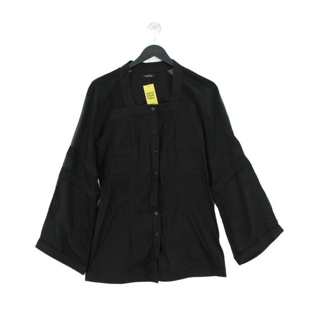 Diego Reiga Women's Shirt M Black Cotton with Elastane, Polyamide