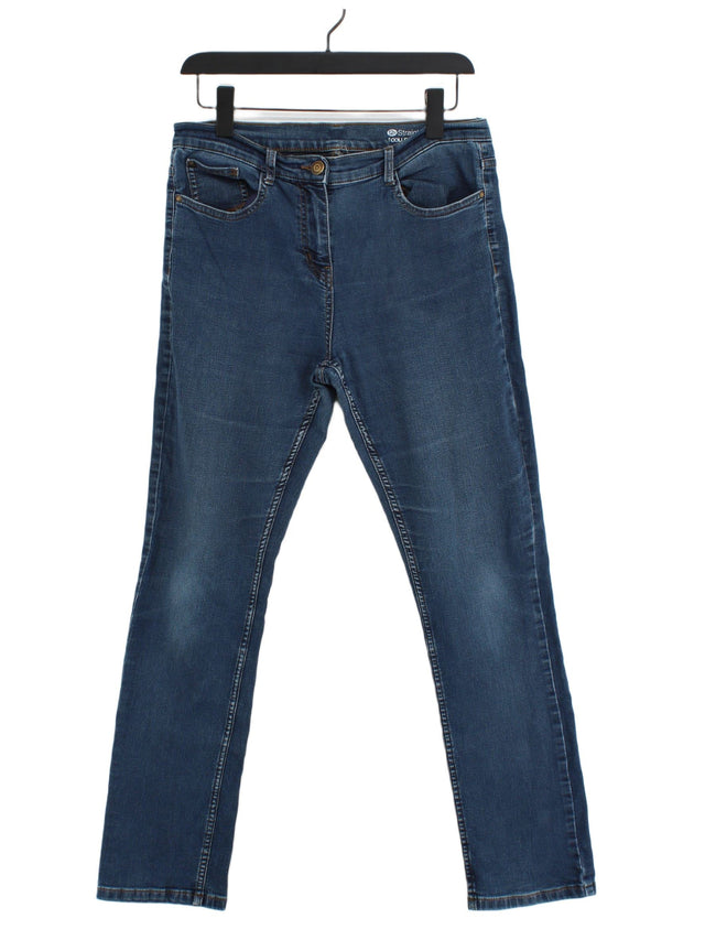 Debenhams Women's Jeans UK 12 Blue Cotton with Elastane, Polyester