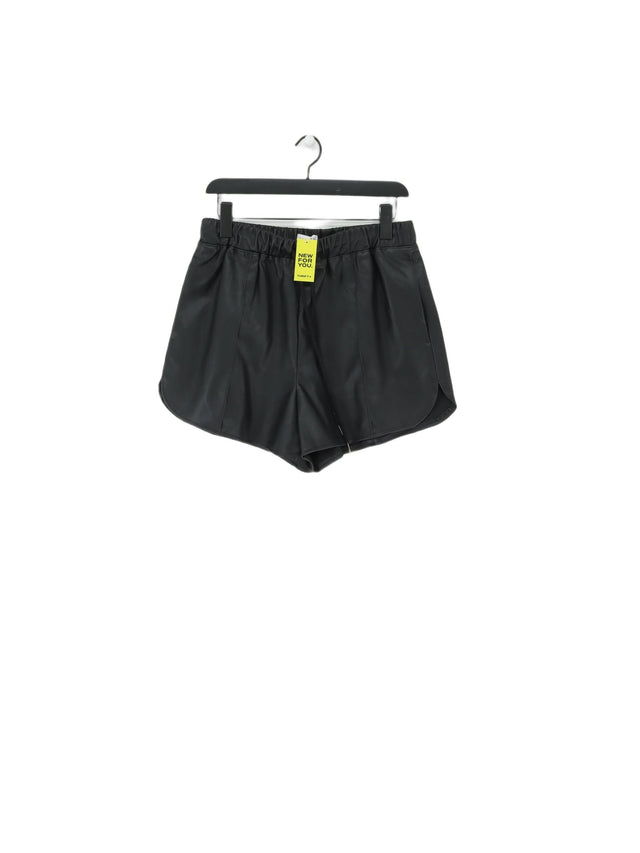 Topshop Women's Shorts UK 12 Black 100% Polyester