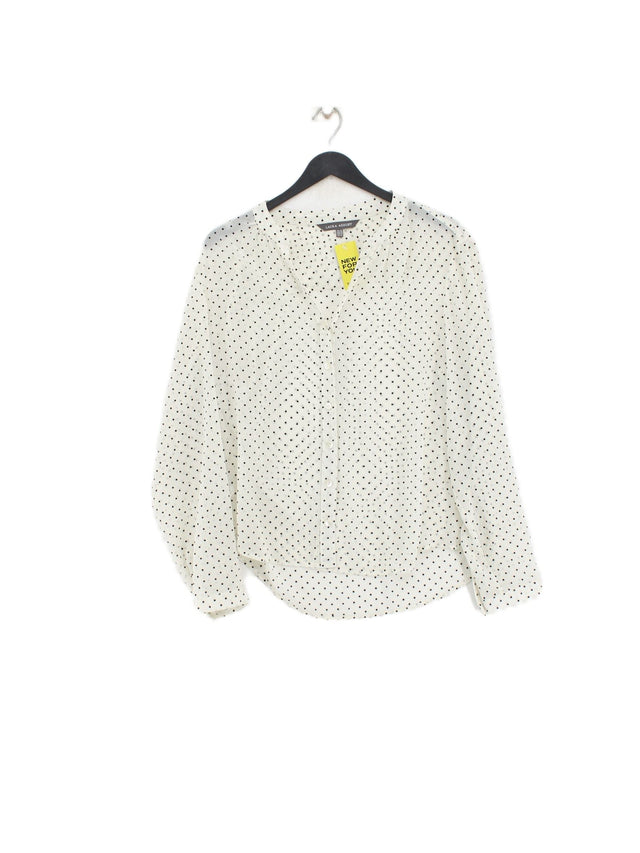 Laura Ashley Women's Blouse UK 16 White 100% Polyester