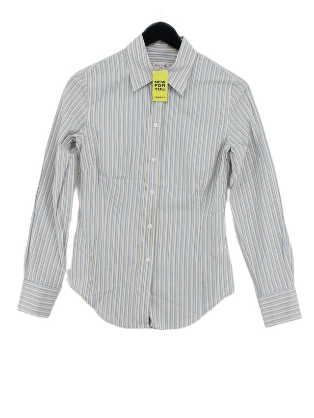 Paul Smith Women's Shirt UK 12 Blue 100% Cotton