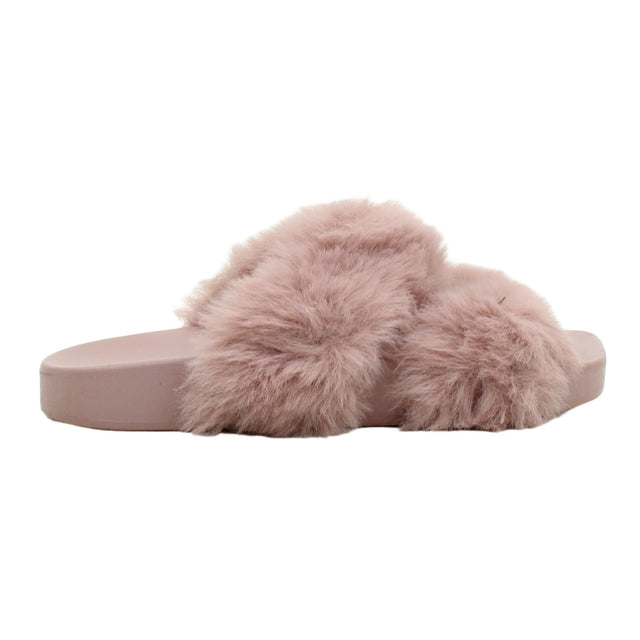 Simmi London Women's Flat Shoes UK 3 Pink Other with Faux Fur