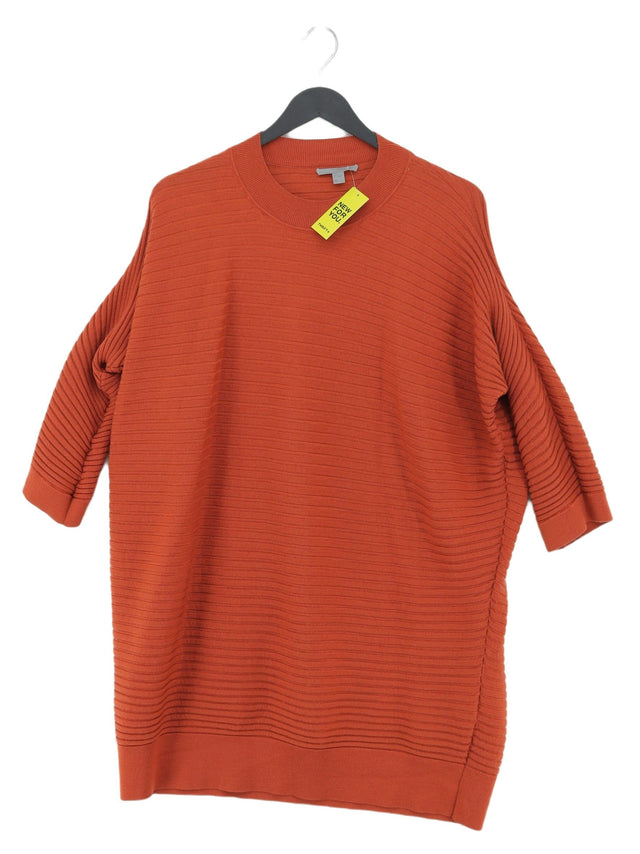 COS Women's Midi Dress M Orange 100% Wool