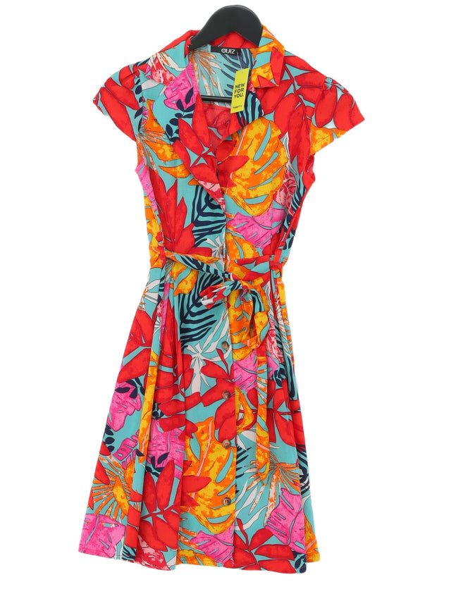 Quiz Women's Midi Dress UK 6 Multi 100% Polyester