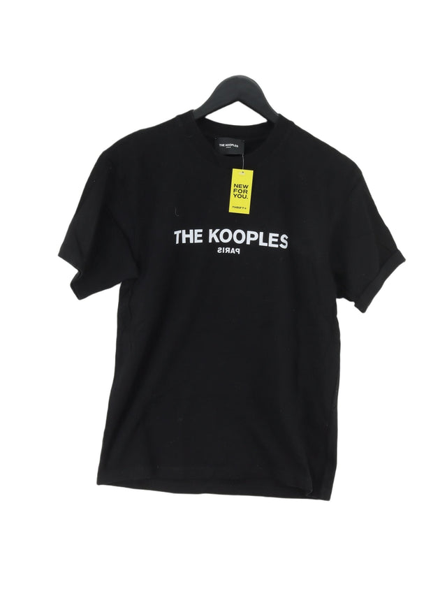 The Kooples Women's T-Shirt S Black Cotton with Elastane