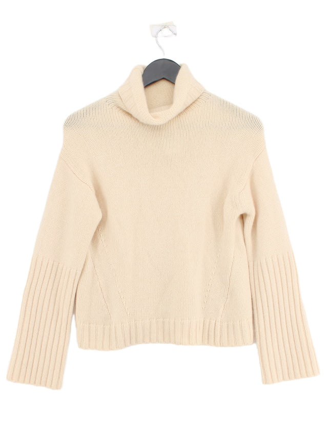 AllSaints Women's Jumper XS Cream 100% Cashmere