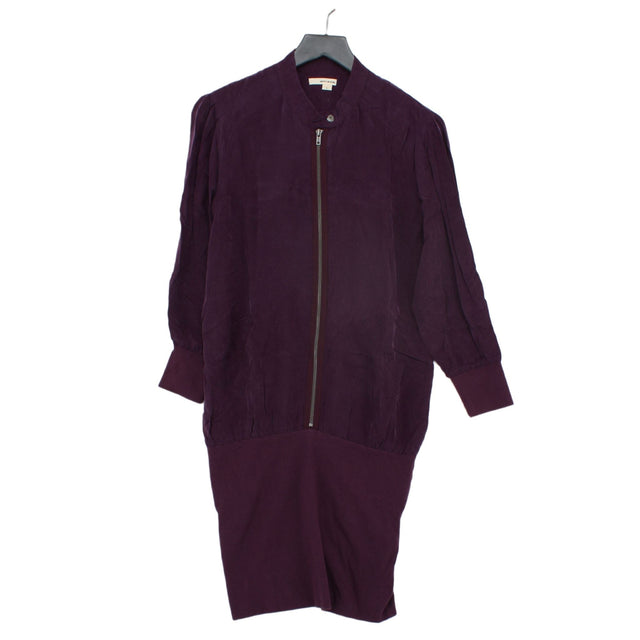 DKNY Women's Jacket UK 12 Purple Cotton with Elastane