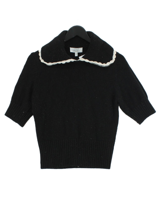 & Other Stories Women's Jumper M Black Wool with Cotton