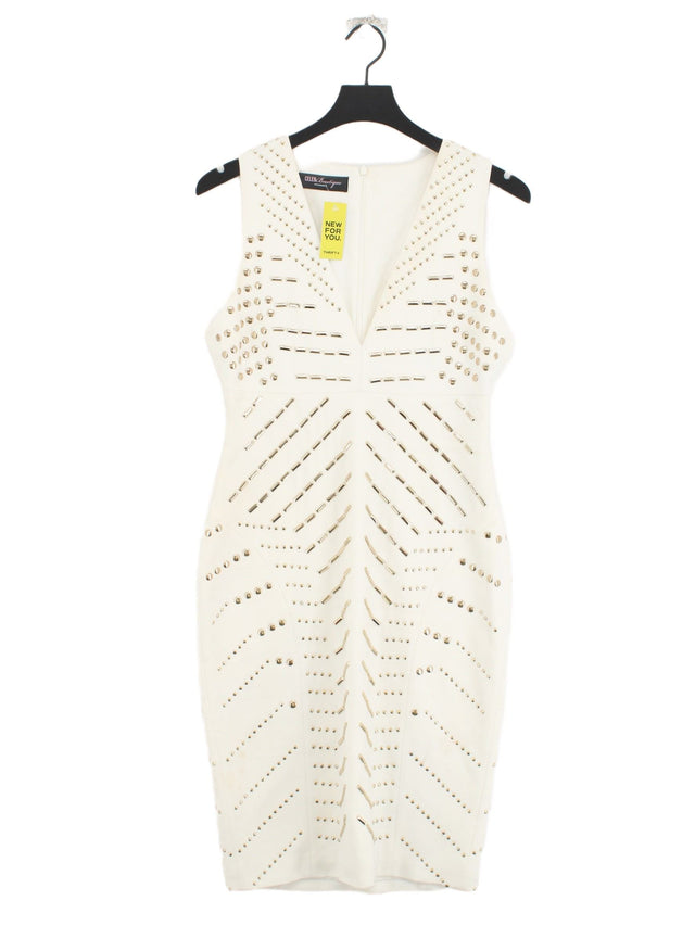 Celeb Boutique Women's Midi Dress M Cream 100% Other