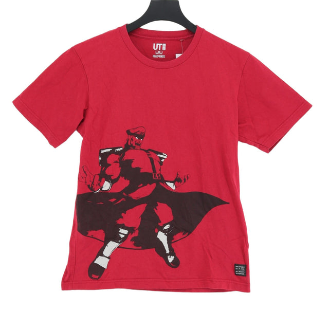 Uniqlo Men's T-Shirt XS Red 100% Cotton