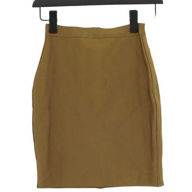 Mistress Rocks Women's Mini Skirt S Green Rayon with Elastane, Nylon