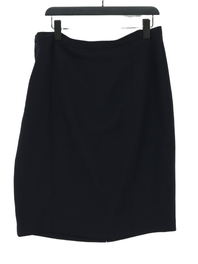 Hobbs Women's Midi Skirt UK 16 Blue 100% Polyester