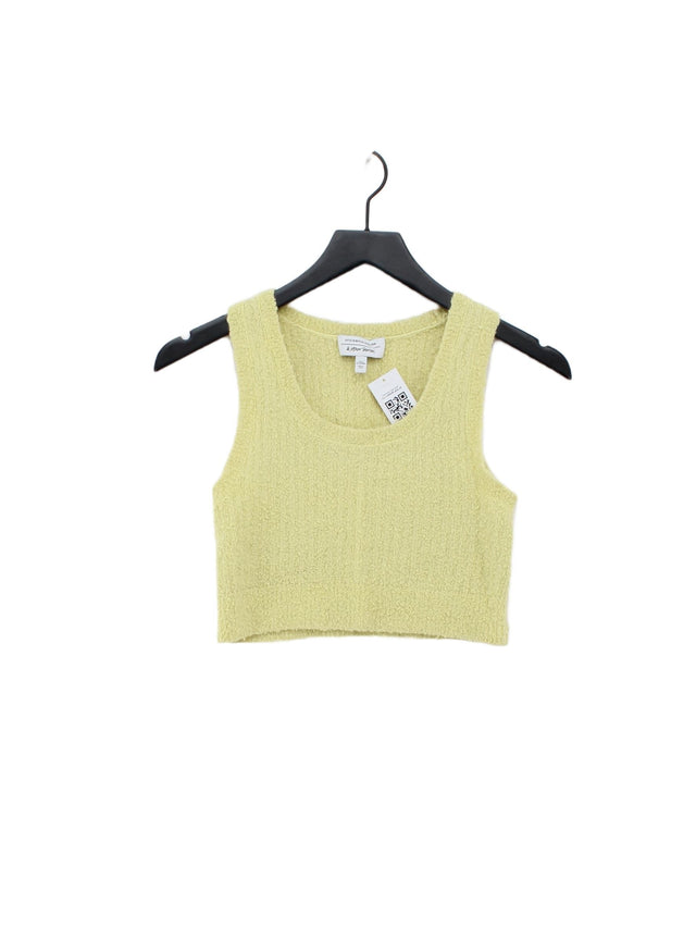 & Other Stories Women's Top S Yellow Wool with Polyamide