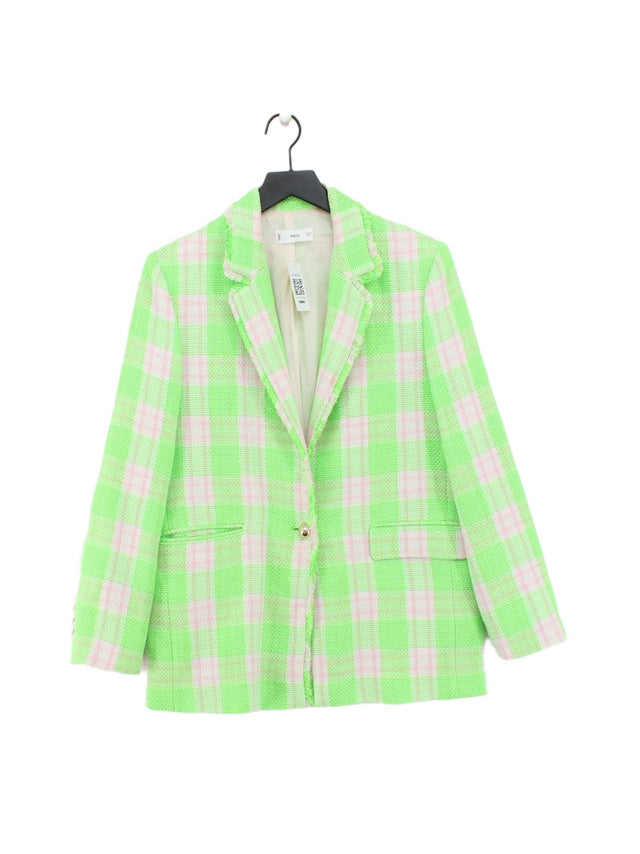 MNG Women's Blazer M Green Polyester with Cotton