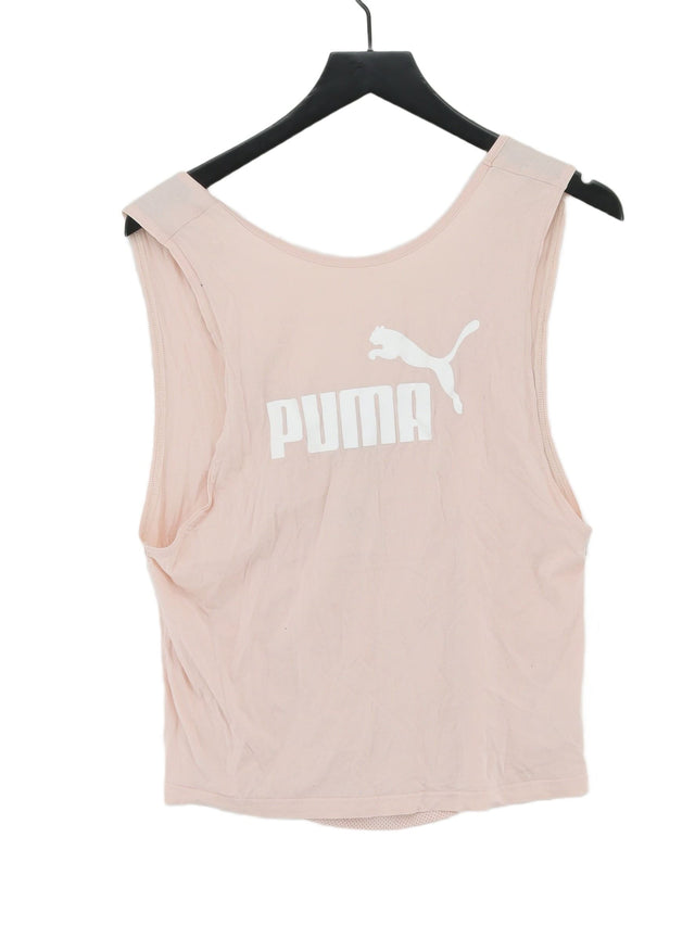 Puma Women's T-Shirt UK 10 Pink 100% Polyester