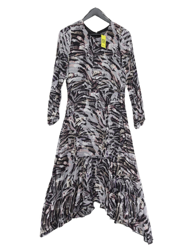 Mint Velvet Women's Maxi Dress UK 10 Black Viscose with Polyester, Rayon