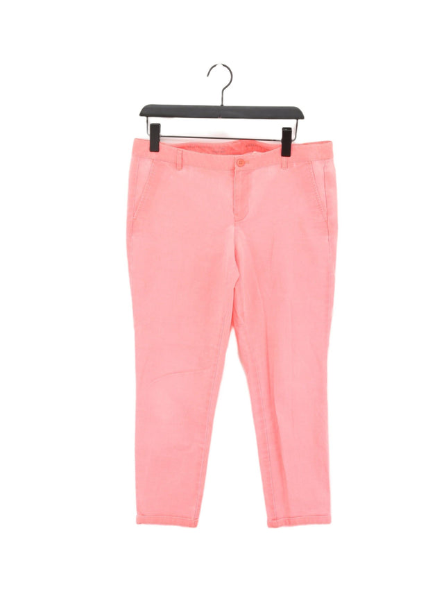 Gap Women's Trousers UK 14 Pink Cotton with Elastane