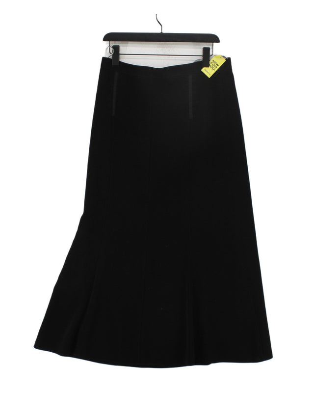 Gerry Weber Women's Midi Skirt UK 16 Black 100% Polyester