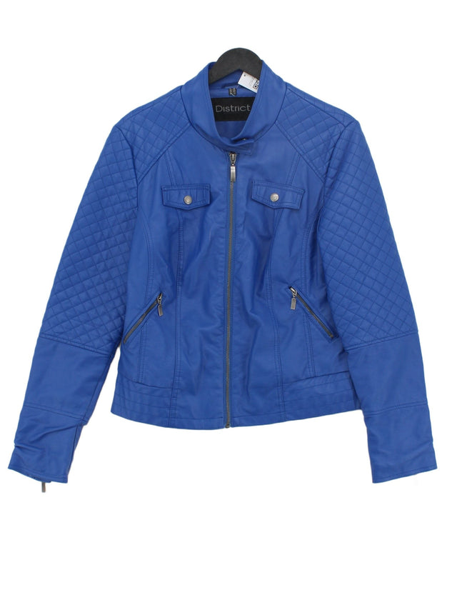 District Women's Jacket UK 12 Blue Polyester with Other