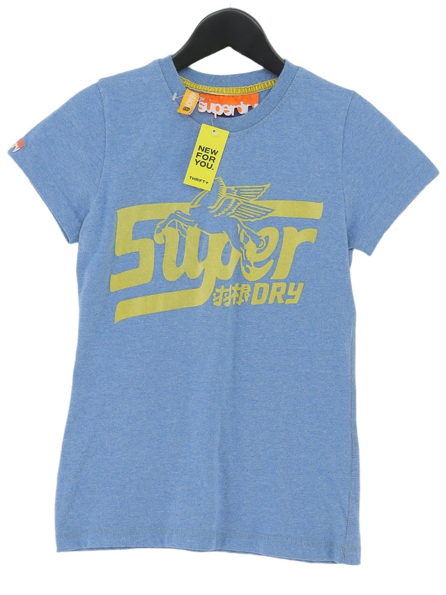 Superdry Women's Top XXS Blue Cotton with Polyester