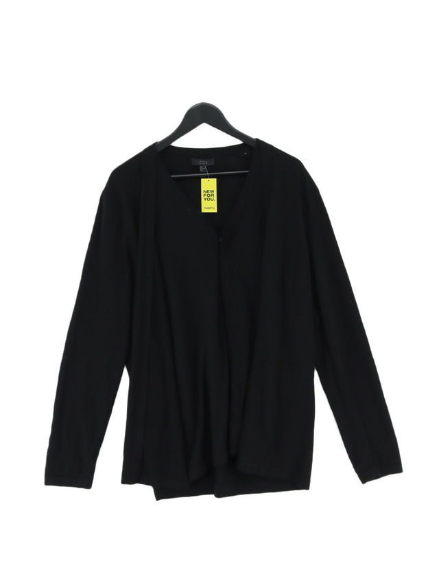 COS Women's Cardigan L Black 100% Wool