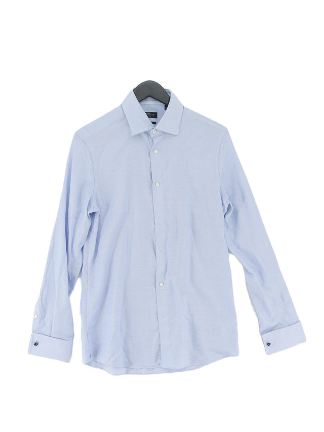 Next Men's Shirt Collar: 15.5 in Blue 100% Cotton