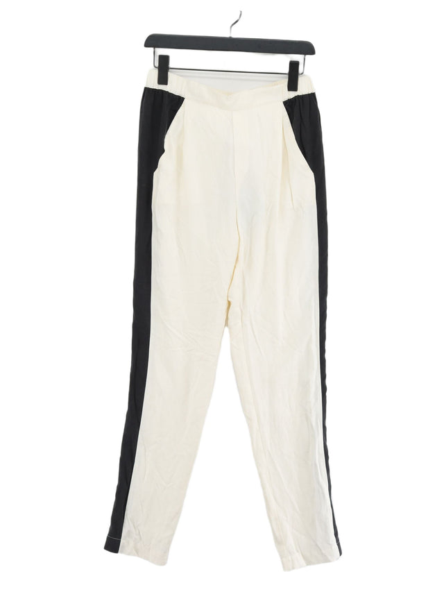 Y.A.S Women's Trousers UK 10 Cream Lyocell Modal with Polyester
