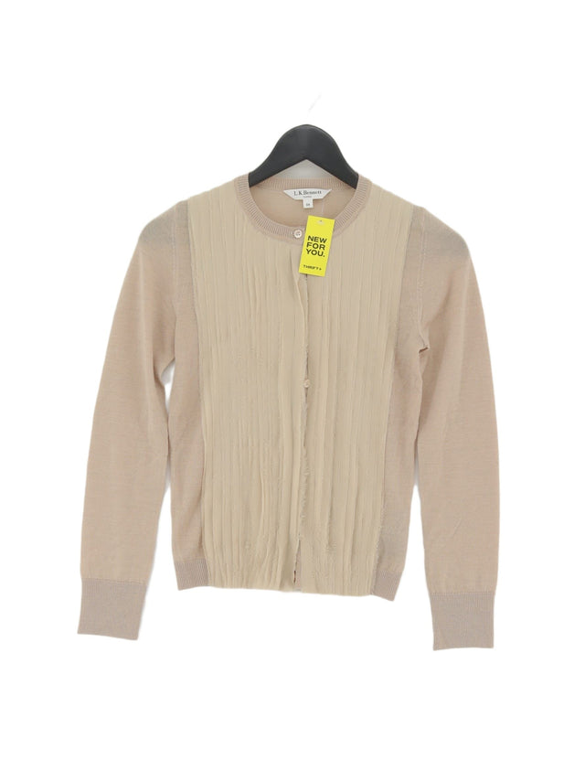 L.K. Bennett Women's Cardigan XS Tan Wool with Acrylic, Polyester