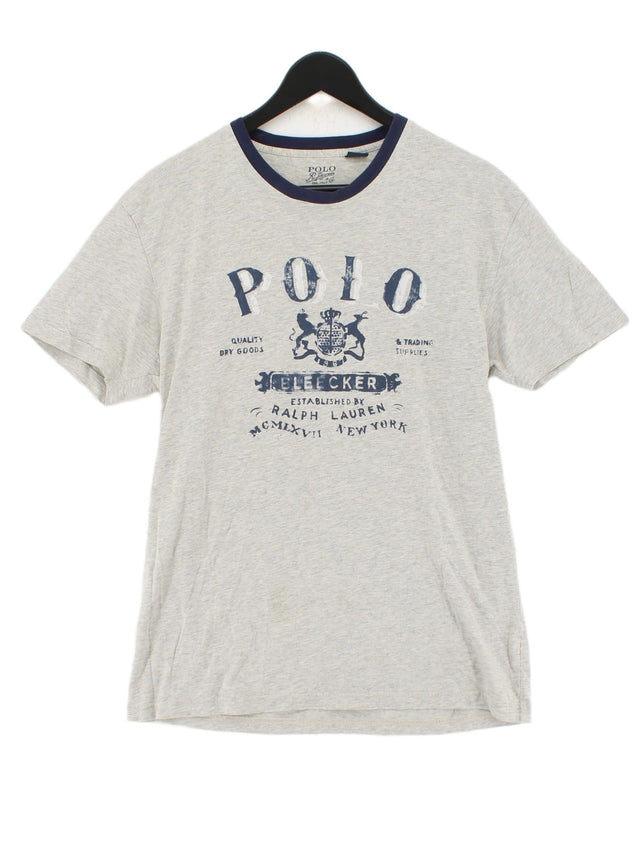 Ralph Lauren Men's T-Shirt S Grey 100% Cotton