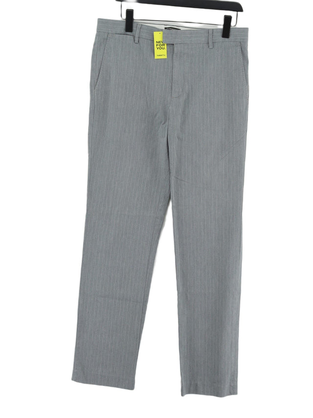 DOCKERS Men's Suit Trousers W 33 in; L 34 in Grey 100% Cotton