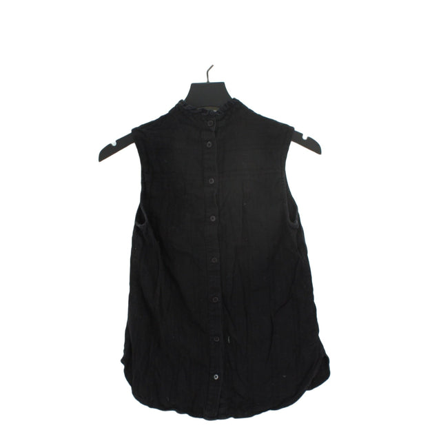Warehouse Women's T-Shirt UK 8 Black 100% Cotton
