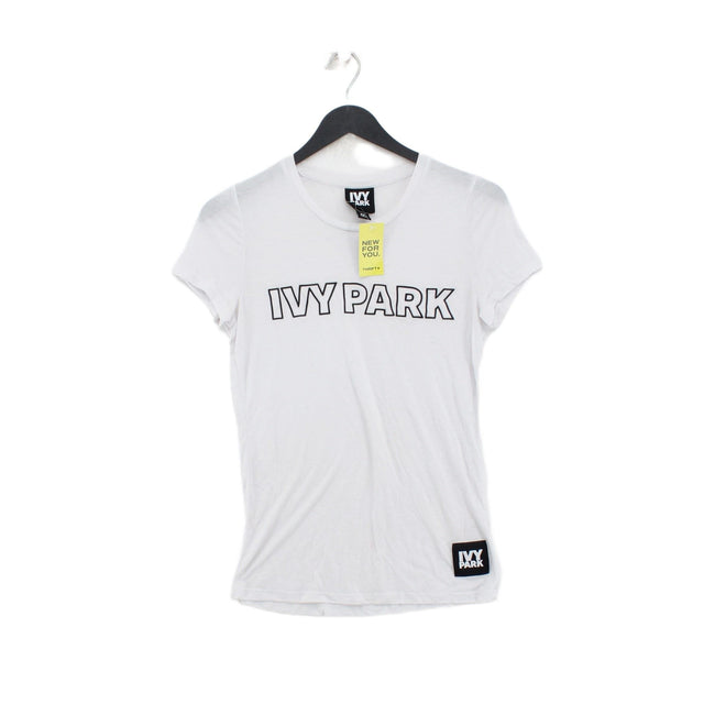 Ivy Park Women's T-Shirt XS White Polyester with Viscose