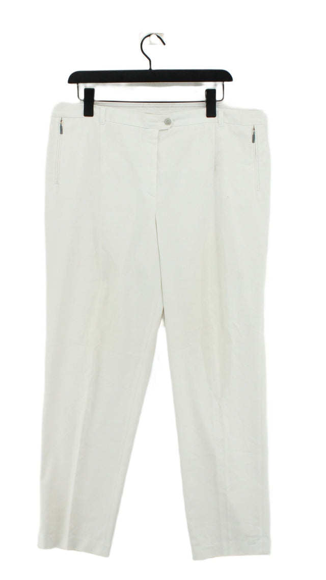 Gardeur Women's Suit Trousers W 38 in White 100% Other