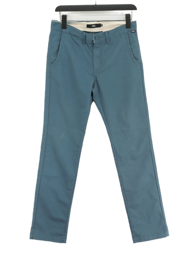 Vans Men's Trousers W 29 in Blue Cotton with Elastane, Polyester