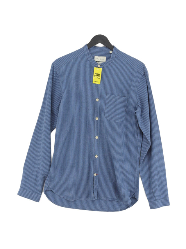 Oliver Spencer Men's Shirt Collar: 15 in Blue 100% Cotton