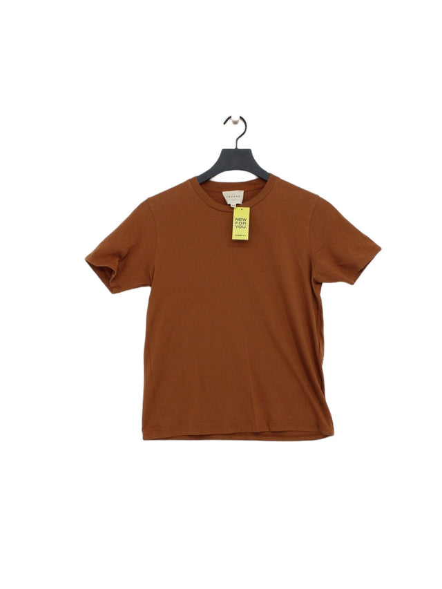 Sezane Women's T-Shirt XXS Brown 100% Cotton
