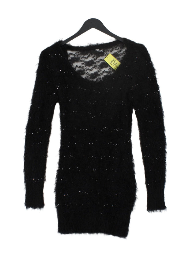 Jane Norman Women's Midi Dress UK 10 Black Polyester with Elastane, Nylon