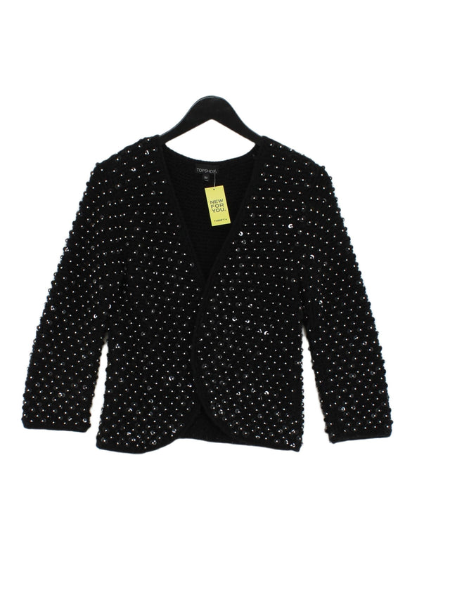 Topshop Women's Cardigan S Black 100% Acrylic