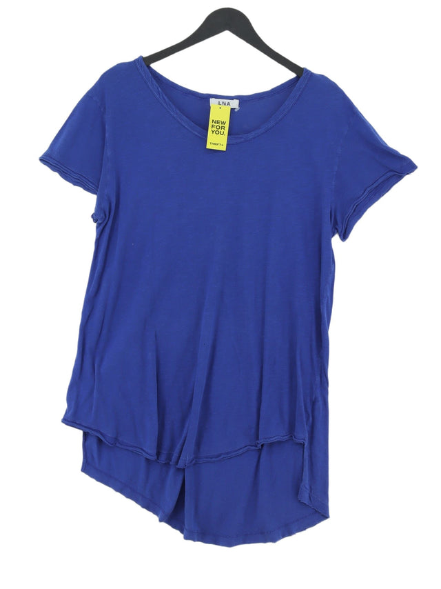 LNA Women's Top L Blue 100% Cotton