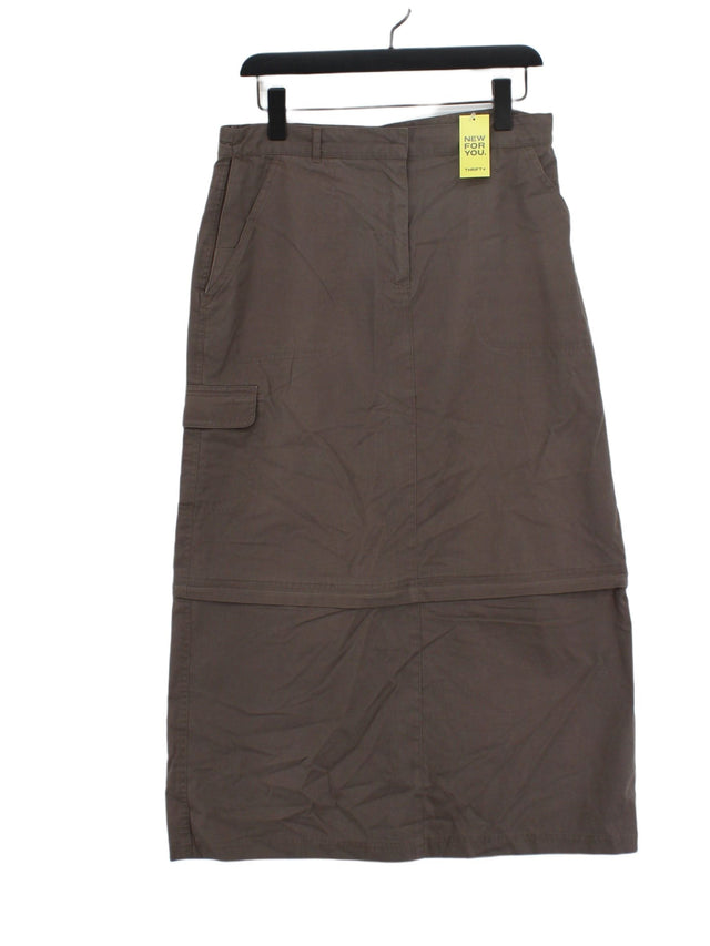Regatta Women's Maxi Skirt UK 14 Brown Polyester with Cotton