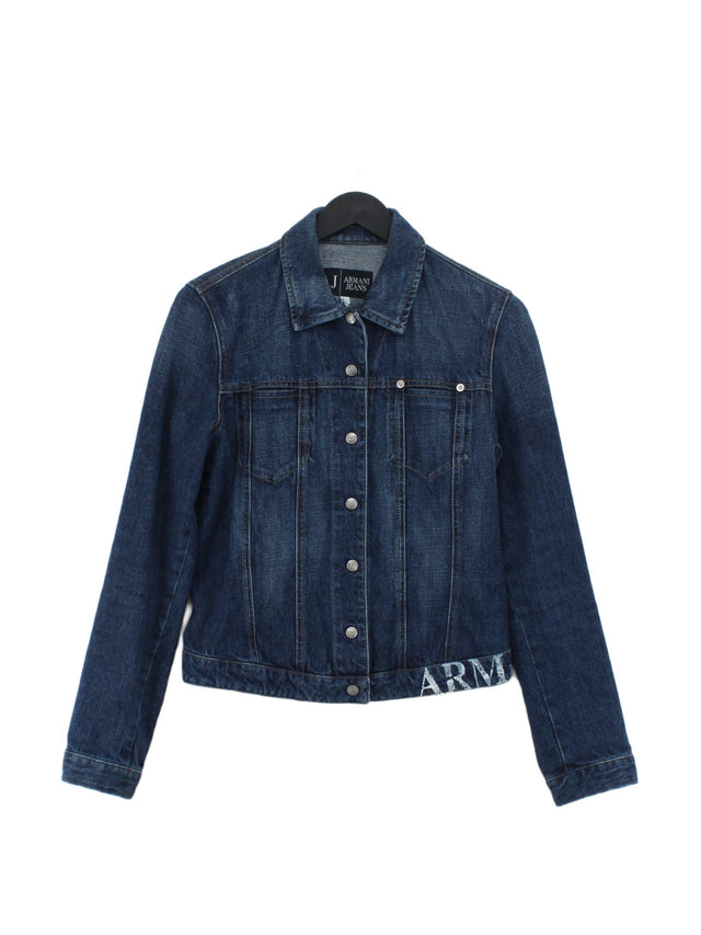 Armani Jeans Women's Jacket UK 8 Blue 100% Cotton