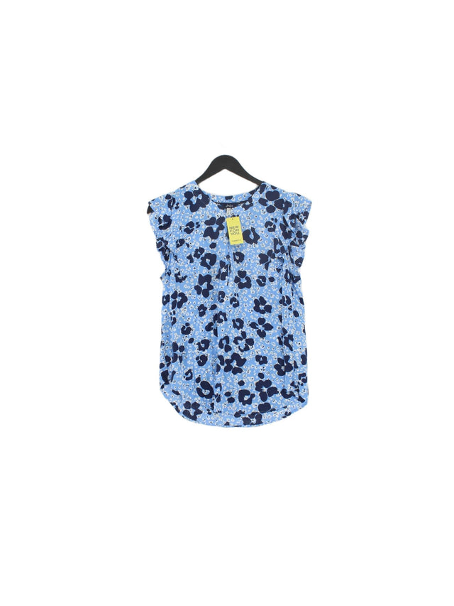 Joules Women's T-Shirt UK 10 Blue 100% Viscose
