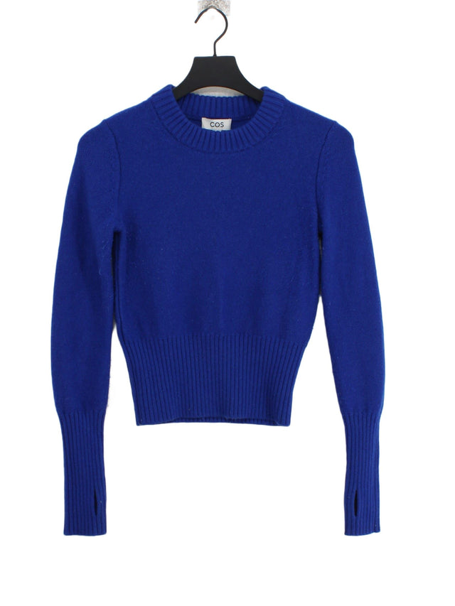 COS Women's Jumper XS Blue 100% Wool