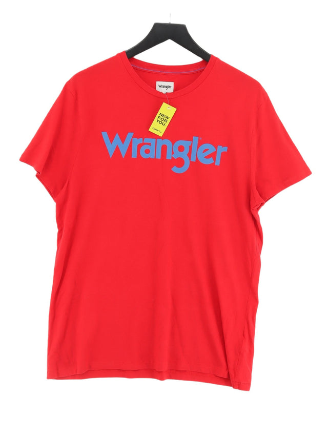 Wrangler Men's T-Shirt XL Red 100% Cotton