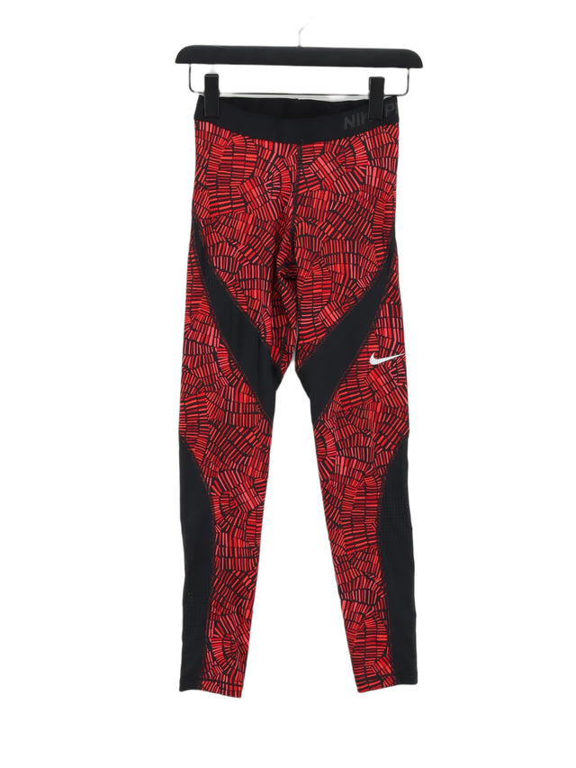 Nike Women's Sports Bottoms S Red Polyester with Elastane