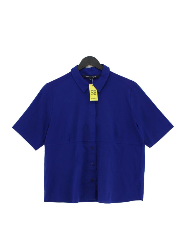 French Connection Women's Blouse S Blue 100% Lyocell Modal