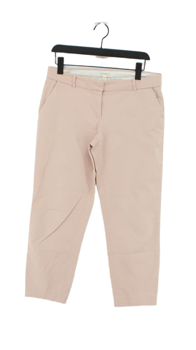 J. Crew Women's Trousers UK 6 Pink Cotton with Spandex