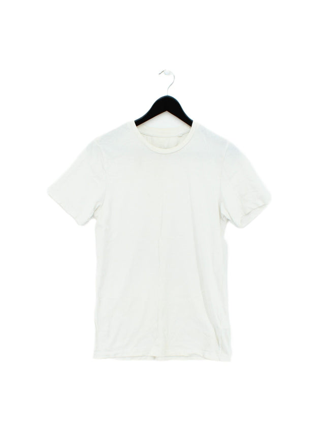 Next Men's T-Shirt XS Cream 100% Cotton