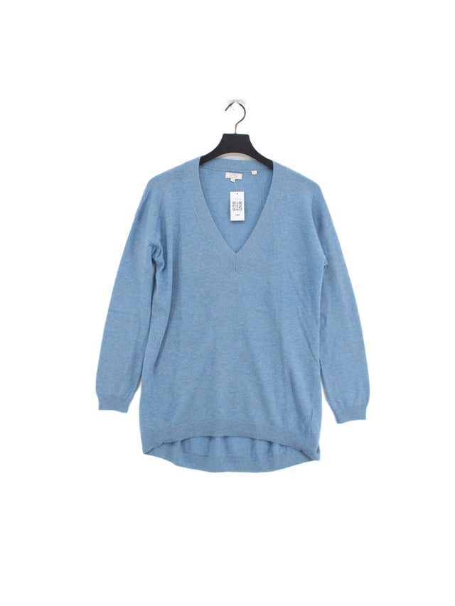 FatFace Women's Jumper UK 12 Blue Cashmere with Nylon, Wool